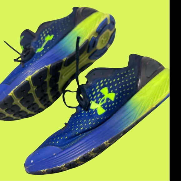 BLUE/GREEN UNDER ARMOUR BANDIT 4- SIZE 7 YOUTH - Picture 5 of 11